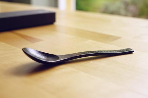 Wooden dessert spoon 