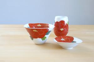 Porcelain cup - Red Peony