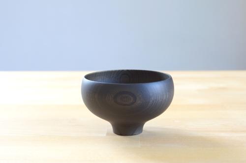 Round bowl AEKA (black lacquered)