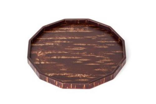 Round cherry bark tray