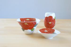 Porcelaine small dish - Red Peony