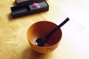 Wooden dessert spoon 