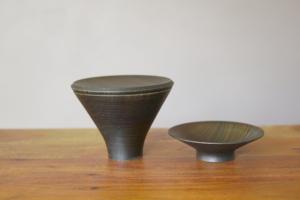 Wooden stacking bowl (Black)