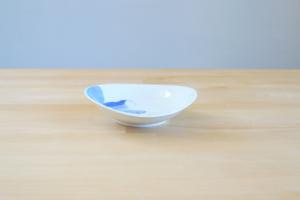 Wavy soup plate - Blue Magnolia