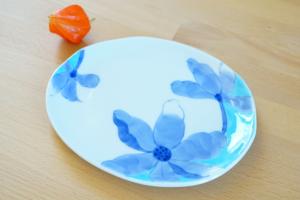 Porcelain plate - Magnolia blue