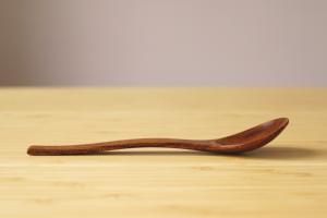 Wooden dessert spoon 