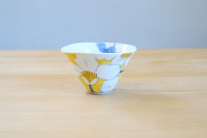 Porcelain bowl - Yellow Camellia