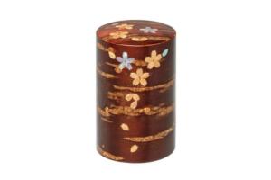  Tea canister with mother-of-pearl petals (S)