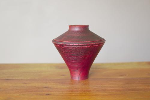 Wooden stacking bowl (red)