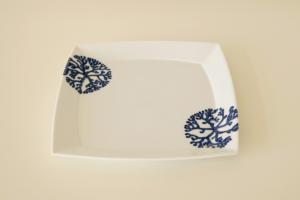Porcelain square plate 