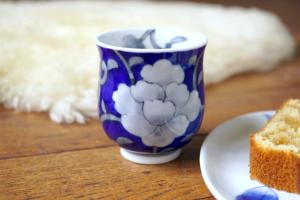 Tea cup - Bleu and white
