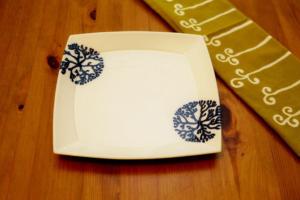 Porcelain square plate 