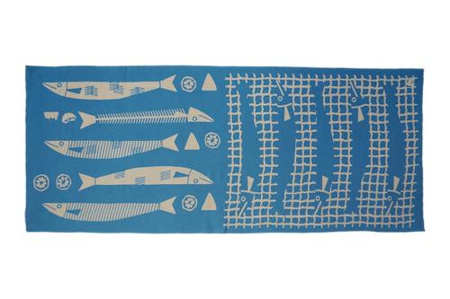 Japanese towel fish-bleu