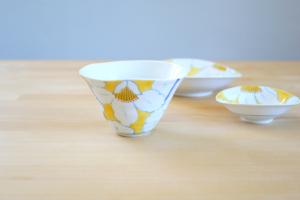 Porcelain bowl - Yellow Camellia