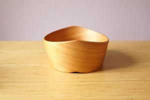 Craft wooden fruit bowl