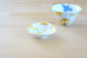 Porcelain small dish - Yellow Camellia