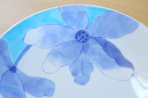 Wavy soup plate - Blue Magnolia