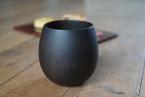 Sakura tea cup (black)