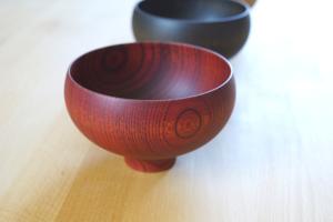 Round bowl AEKA (red lacquered)