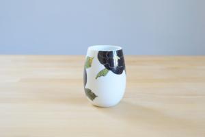 Porcelain cup - Black Peony