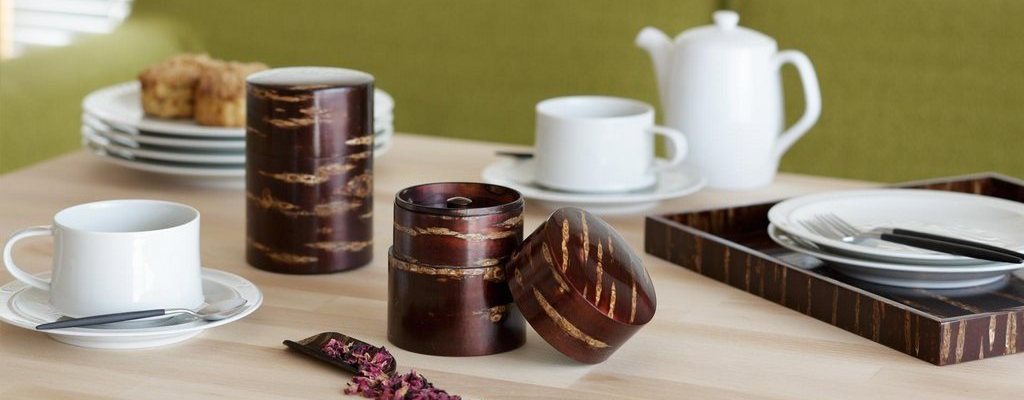 Cherry bark table ware